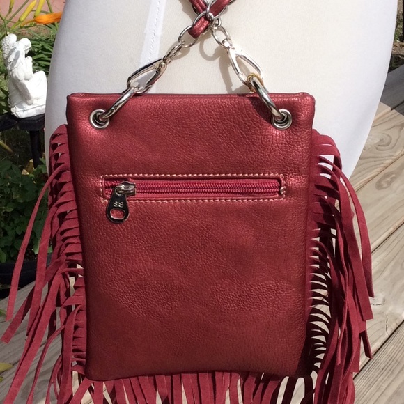 Crossbody Fringed Blinged  Purse - Picture 4 of 8